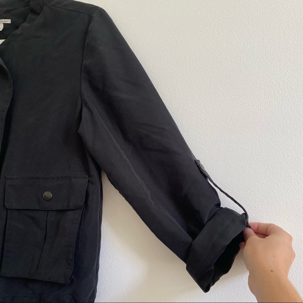 Halogen Black Soft Collarless Jacket Size Medium - image 7